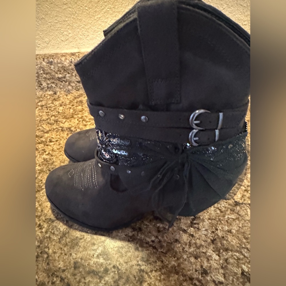 Not rated Brown Ankle Boots with Sequin Detail. New without box